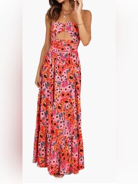Petal and Pup Sarai Floral Cutout Maxi Dress
